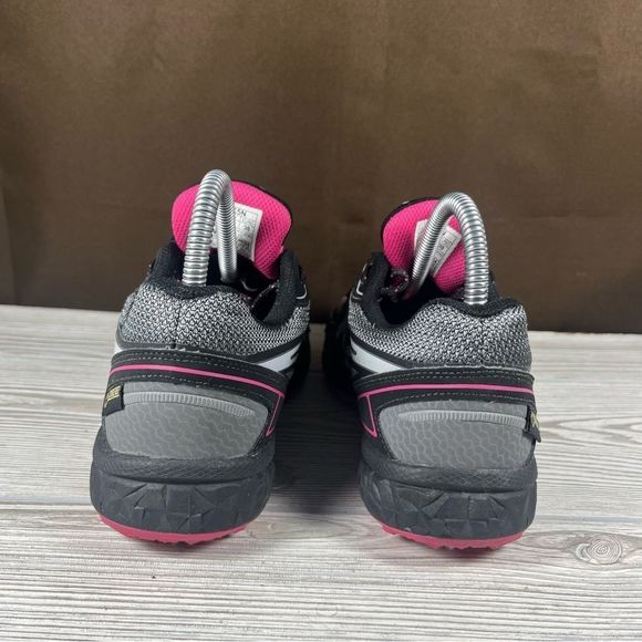 Asics Gel-Fuji Setsu Black Gray Pink Goretex Trail Running Shoe Spikes Womens 7 - Picture 4 of 9